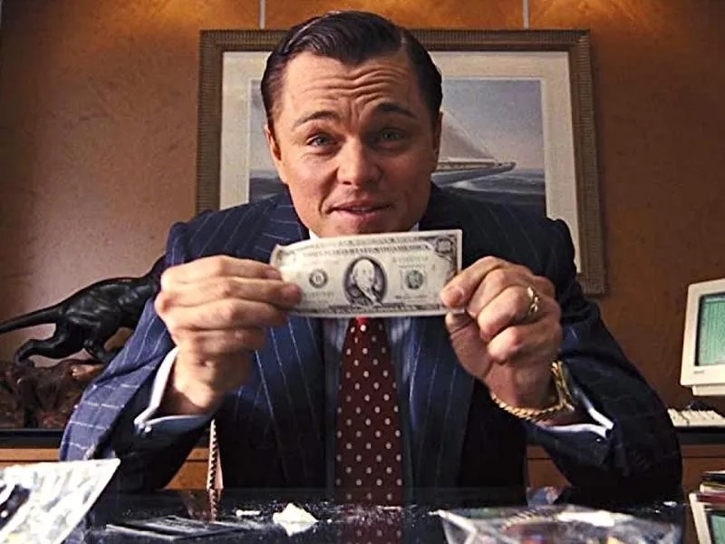 Wolf of Wall Street Leo(holding dollar)